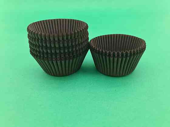 Тартолітка для кексів А7 "Кругла коричнева" D50 H30 (100 шт.) (1 уп.) Харків