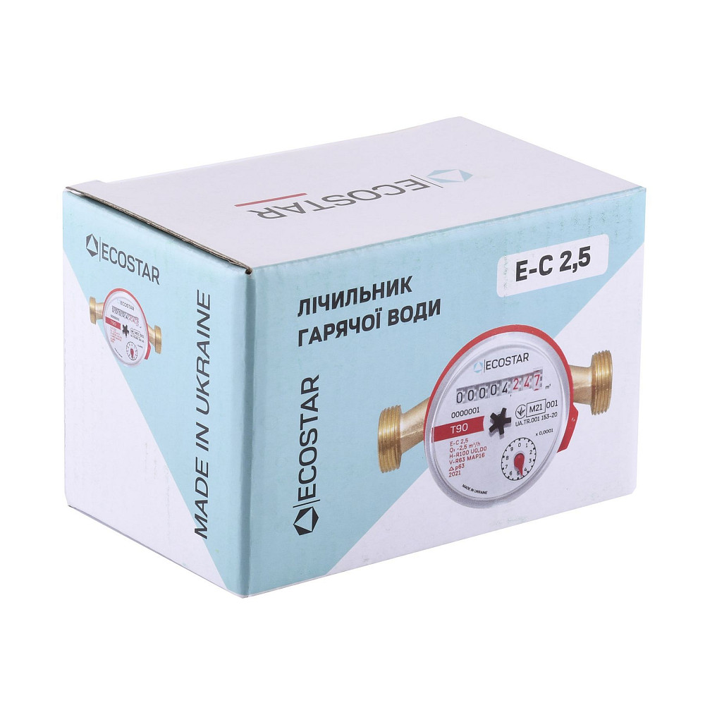 Лічильник гарячої води ECOSTAR DN15 1/2″ L110 E-C 2,5 Тернополь - изображение 3
