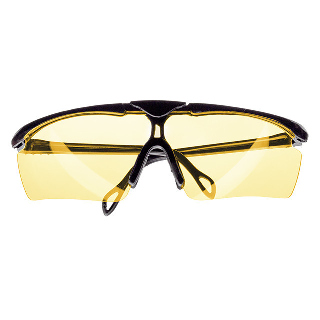 Очки защитные, желтые, линзы поликарбонат, заушники поликарбонат черные, противоударные, оптический класс 3 INTERTOOL SP-0091 Киев - изображение 1