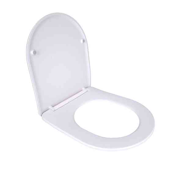 Qtap Сиденье для унитаза напольного (Dove) 425×363×30 мм, White, с микролифтом Slim Duroplast, Quick Release QT06228380BW3 Киев