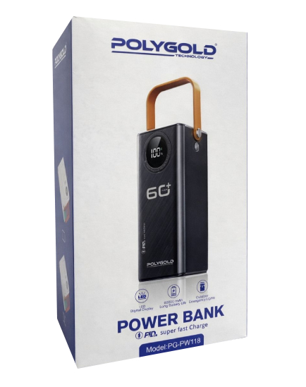 Повербанк Polygold PG-PW118 60000 mAh 22.5W Днепр - изображение 2