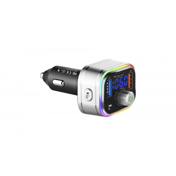 Автомобільний FM-трансміттер Aspiring Wave 2 LED/Bluetooth/MicroSD/DSP/QC3.0/Пульт ДК (86ASTR21PB2) Киев - изображение 4