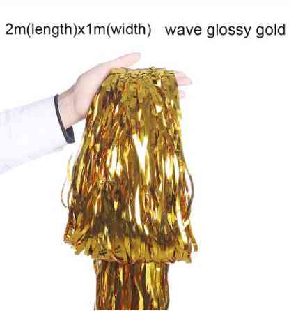 Дощик для фотозони хвилястий 2 м на 1 м золотистий Київ