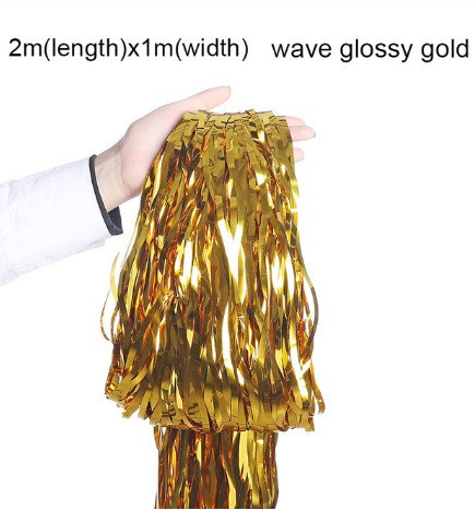 Дощик для фотозони хвилястий 2 м на 1 м золотистий Київ - фото 2