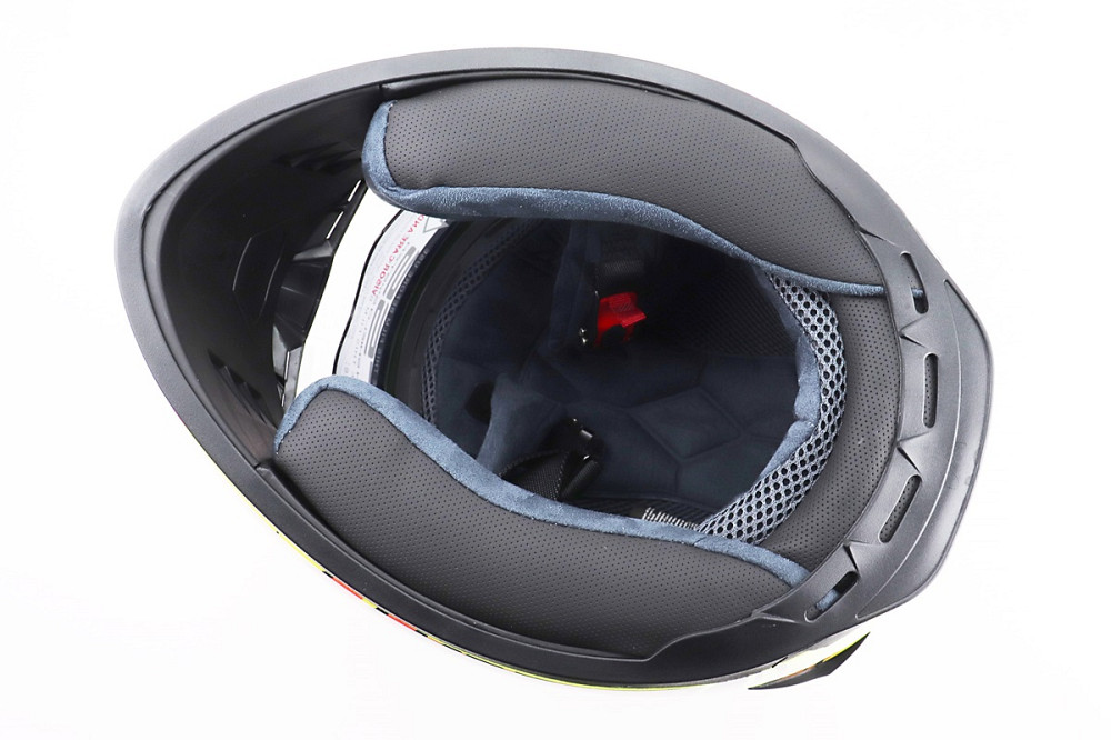 Шолом інтеграл, закритий (сертифікація DOT)+відкидні окуляри BLD-М61 S (55-56см), ЧОРНО-ЖОВТИЙ (флуоресцентний) Київ - фото 7