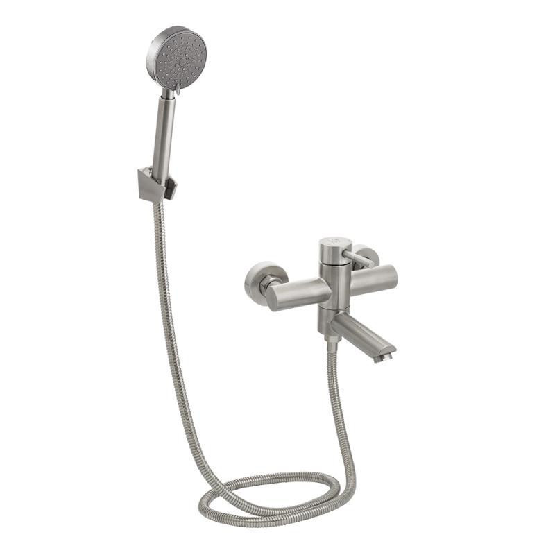 Змішувач для ванни Lidz (NKS) 12 32 006-1 з душовим гарнітуром, сатин Київ - фото 1