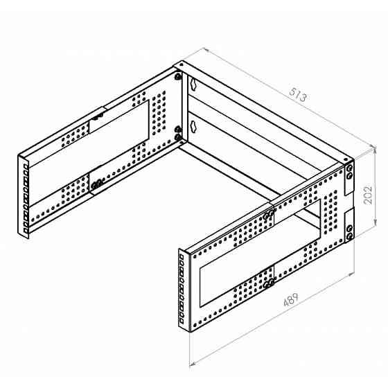 Кронштейн настінний CMS CMS-WB4U-480V-BK 4U чорний Київ