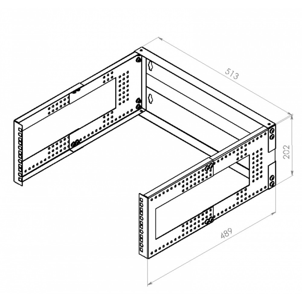 Кронштейн настінний CMS CMS-WB4U-480V-BK 4U чорний Київ - фото 3