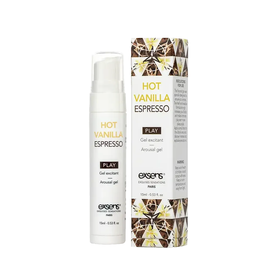 Стимулюючий гель EXSENS Kissable Hot Vanilla Espresso 15мл можна для поцілунків, охолоджуючий Львів - фото 1