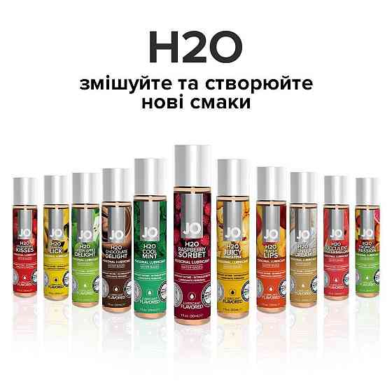 Змазка на водній основі JO H2O — Raspberry Sorbet (30 мл) без цукру, рослинний гліцерин Sex Aura Київ
