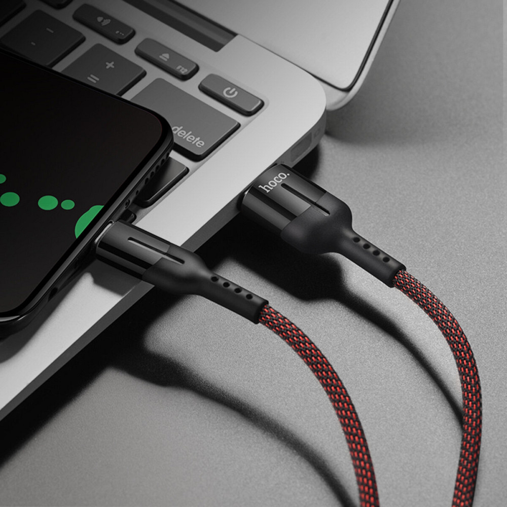 Кабель HOCO U68 Type-C 5A Gusto flash charging data cable Black Київ - фото 5