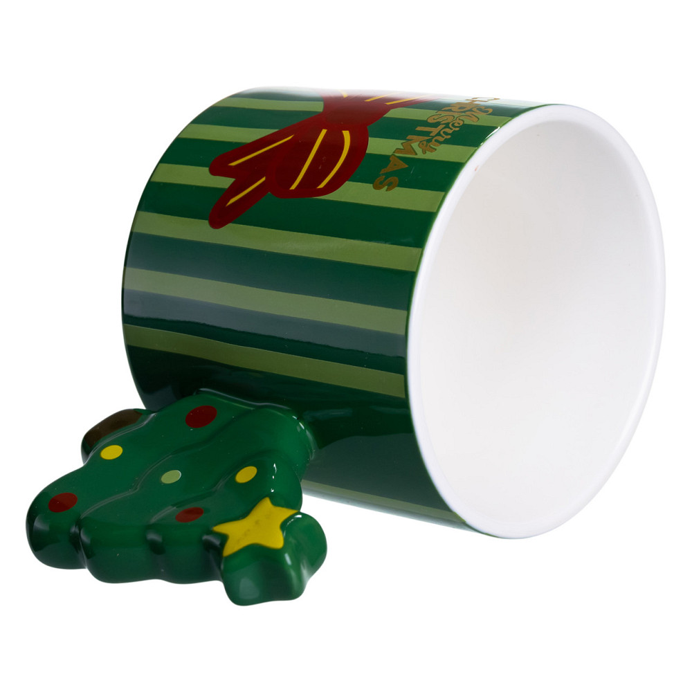 Yiwu Чашка порцелянова новорічна Merry Christmas 350 (мл) Зелена Yiwu FM-CS-51GR Коломыя - изображение 2
