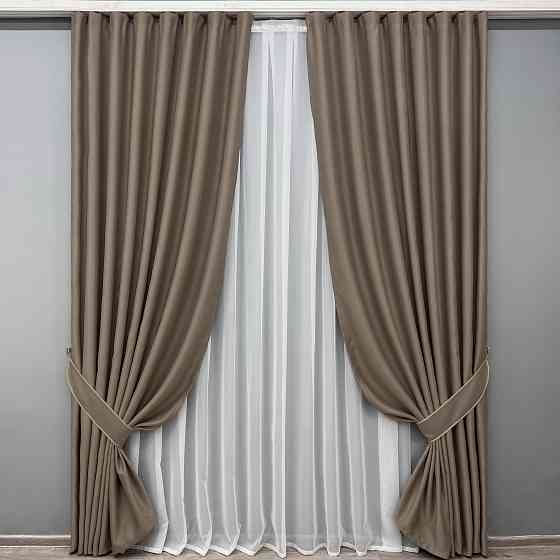 Комплект готовых штор VR-Textil Bagema Rvs № 2069ш Капучино 200х270 см 2 шт (32-453) Киев