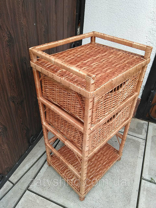 Комод ящик з лози кавовий Київ - фото 6