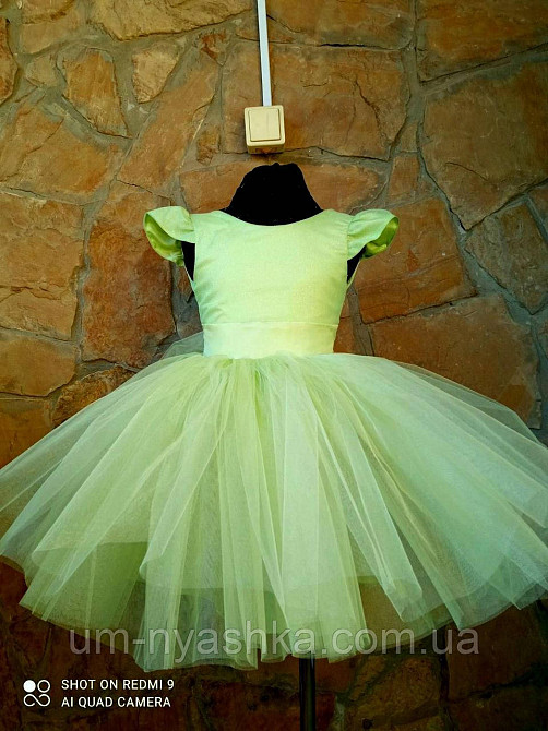 Салатовое нарядное платье на девочку Костюм Фея Динь-Динь Весна Капуста Кривой Рог - изображение 2