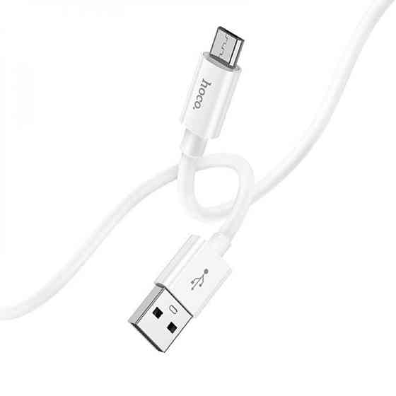 Кабель HOCO X87 Magic silicone charging data cable for Micro White Київ