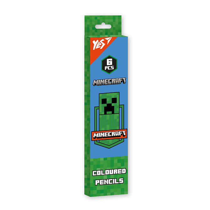 Олівці кольорові 6 кол. "Yes" Minecraft. Creeper тригранні, 290724, шт Київ - фото 1
