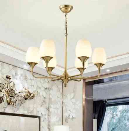 Світлодіодна люстра Жоржина 5035 (Золота) на 6 плафонів Київ