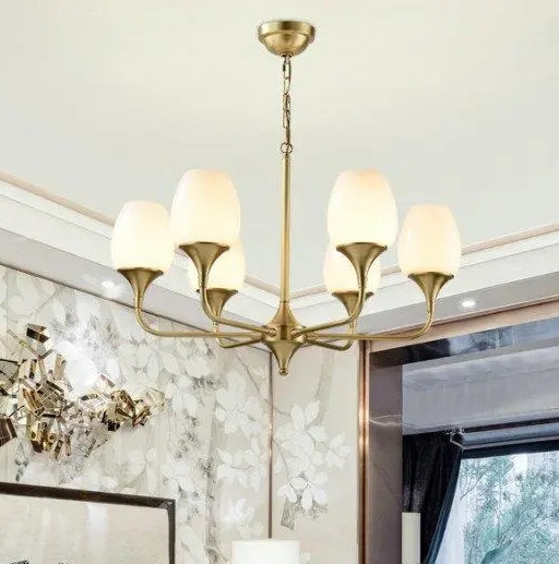 Світлодіодна люстра Жоржина 5035 (Золота) на 6 плафонів Київ - фото 1