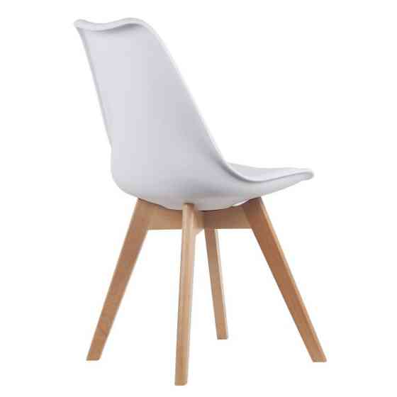 Стілець Тор м'який обідній білий Дніпро