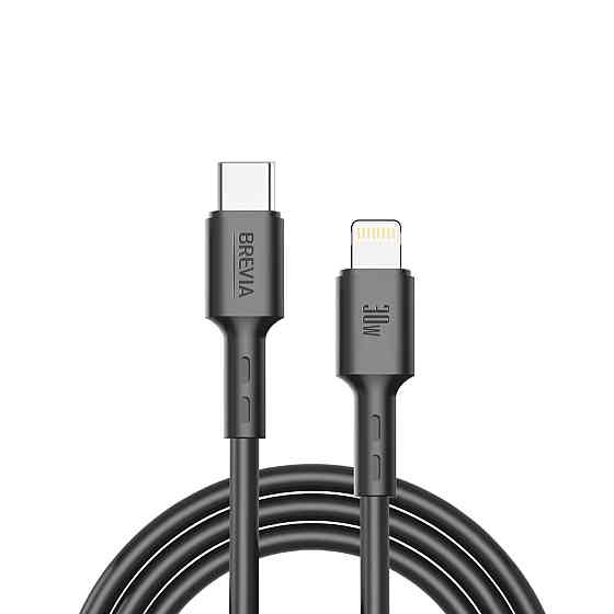 Кабель Brevia Type-C to Lightning 30W 2м, чорний ZIP (51200BCLZ1) Львів