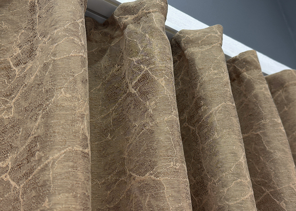 Комплект коротких штор VR-Textil Жакард Viva Marmo № 1778ш Капучино 130х170 см 2 шт (35-0367) Київ - фото 8