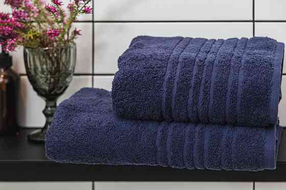 Ecotton Рушник махровий Ecotton 70х140 см високої щільності 550 г/м² синій Navy Blue 1 шт. Киев