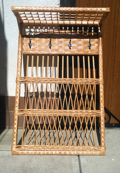 Вешалка плетеная для прихожей кофейная Киев - изображение 2