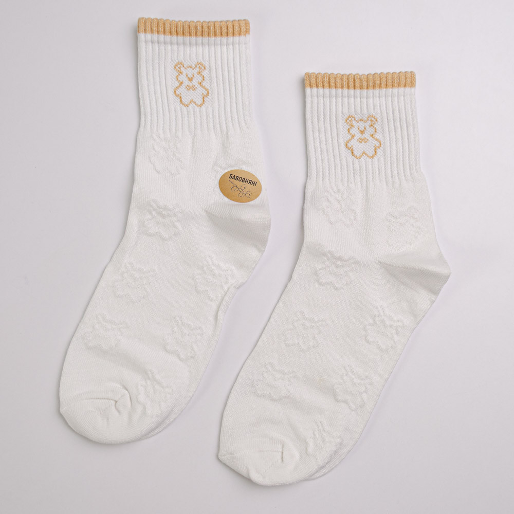 Набор носков хлопковых женских 10 пар Youstar 103 Средние 37-41 Белый Сумы - изображение 5