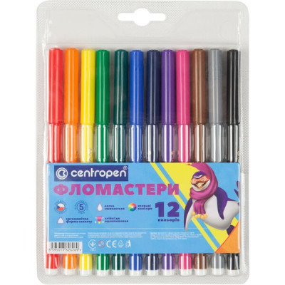 Фломастери Centropen 7790/12 Washable, 12 colors (7790/12 ТП) Вінниця - фото 1