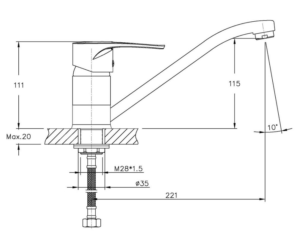 Змішувач для кухні Haiba Xide 555   ( HB0403 ) 24838 Харків - фото 2