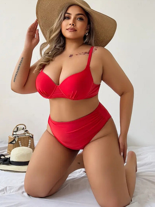 Купальник жіночий батал роздільний червоний 1XL Київ - фото 6