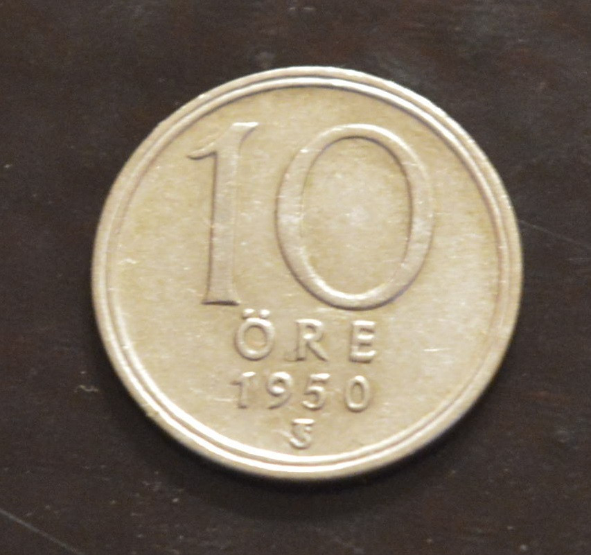Швеція 10 ері 1950 рік (срібло) Полтава - фото 1