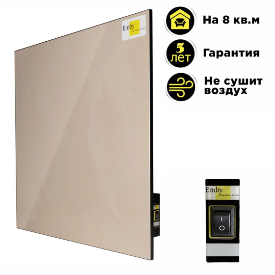 Керамічний обігрівач Emby CH-400 з кнопкою на 8 кв.м (Бежевий) Вінниця