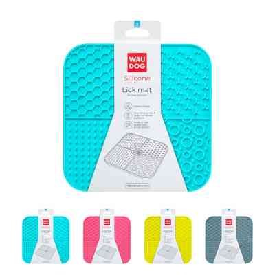 Универсальная посуда для животных WAUDOG Silicone Коврик для слизи 19х19х1 см голубой (23522) Винница