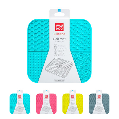 Универсальная посуда для животных WAUDOG Silicone Коврик для слизи 19х19х1 см голубой (23522) Винница - изображение 1