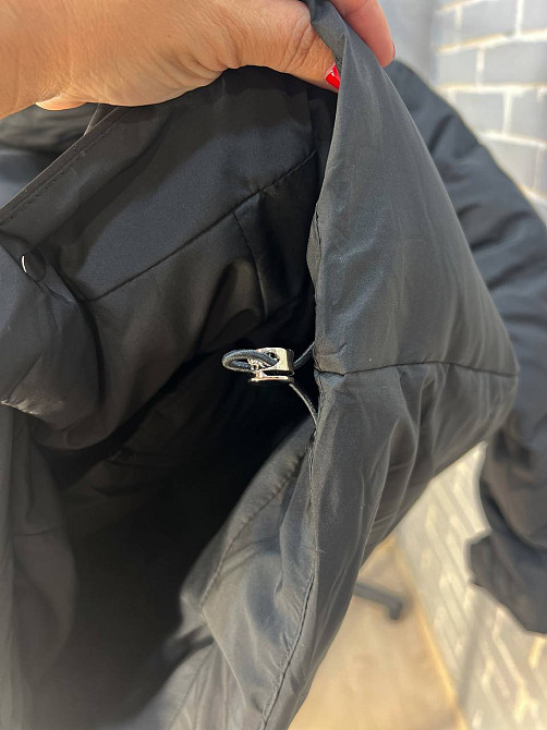 Куртка жіноча подовжена подвійна застібка з капюшоном Lady Yep 9010 чорна, чорний, 46 Київ - фото 7