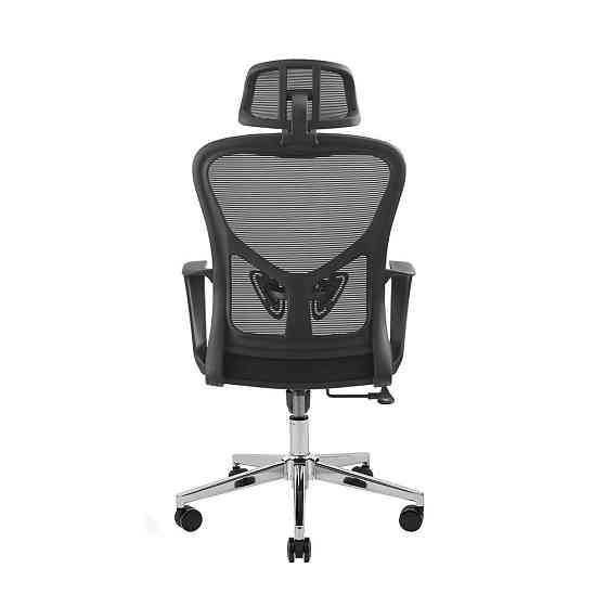 Офісне крісло керівника Solana Хром M1 Tilt Чорний Київ