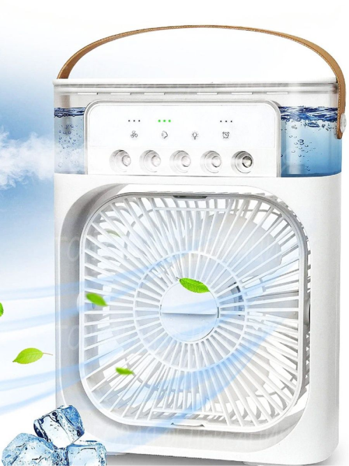 Міні вентилятор із контейнером для льоду Зволожувач повітря, Кабель живлення USB type-C, 10 вт, 3 швидкості Одеса - фото 7