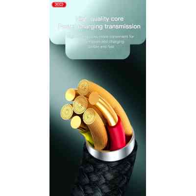 Дата кабель USB 2.0 AM to Micro 5P 1.0m braided black XO (NB235_M_Black) Вінниця