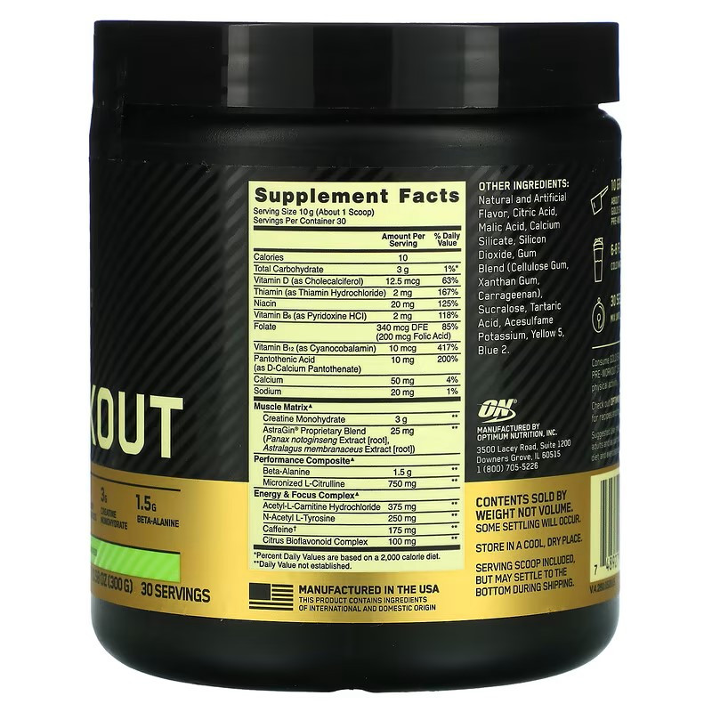 Gold Standard Pre Workout  300 g (Green Apple) Луцьк - фото 2