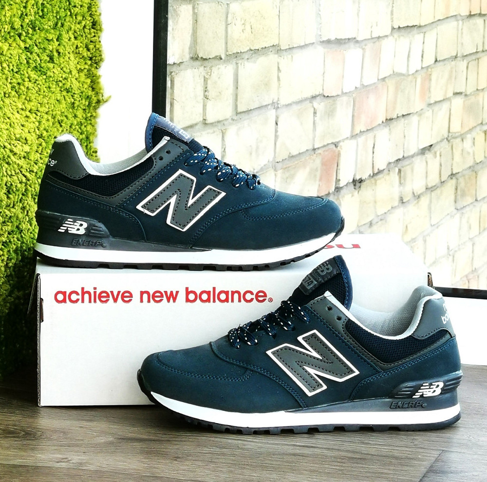 Синие Кроссовки New Balance 574 Женские Мужские Замшевые Голубые Нью Баланс (размеры: 36,37,38, 39) - 63-5 Днепр - изображение 10