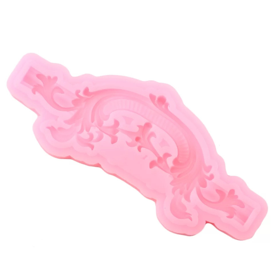 Молд силиконовый Абстракция 87 на 36 мм розовый Киев - изображение 4