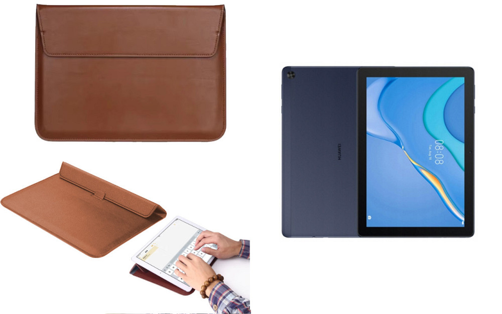 Чохол-конверт VitoCase для Huawei MatePad T10, T10s, T10S (2nd Gen) , з функцією підставки для планшета Коричневий Київ - фото 1