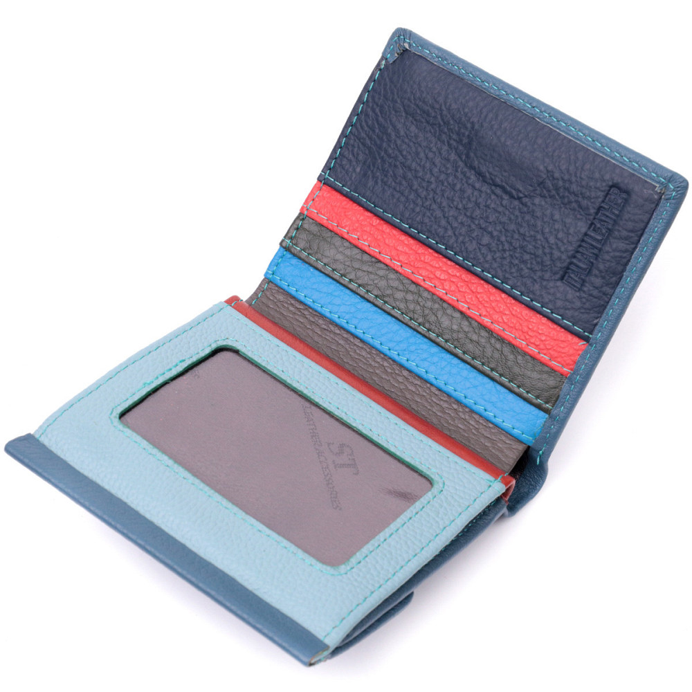 Стильный женский кошелек среднего размера из натуральной кожи ST Leather 19497 Бирюзовый Киев - изображение 6