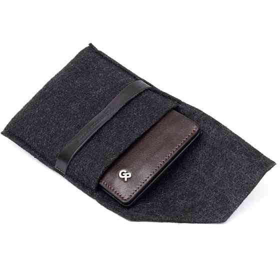 Вертикальне портмоне-кредитниця комбі в гладкій шкірі GRANDE PELLE 11328 Коричневе Київ