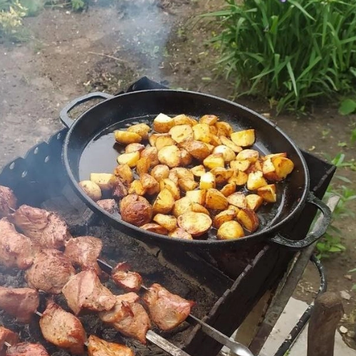 Жаровня d34*4см чавунна лита 340-40Ук Майстерня Житомир - изображение 4