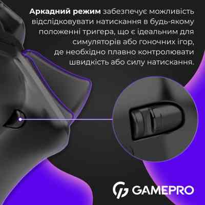 Геймпад GamePro із зарядною станцією BT 5.3/USB/2.4 ГГц (Switch/PC/iOS/Android) RGB Black (GPX13BDOC) Вінниця