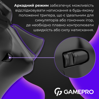 Геймпад GamePro із зарядною станцією BT 5.3/USB/2.4 ГГц (Switch/PC/iOS/Android) RGB Black (GPX13BDOC) Вінниця - фото 2