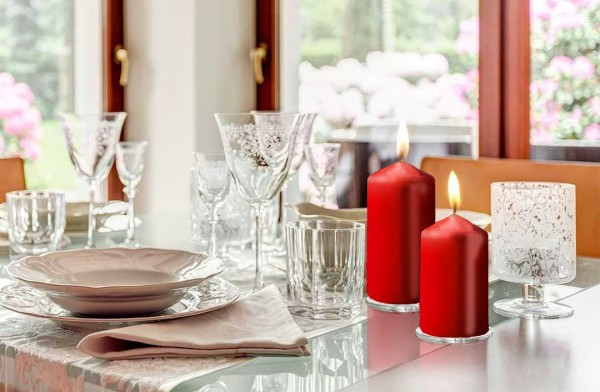 Набір свічок 4 шт. циліндр Bispol AURA Candles Червоний (sw40/80-030) Луцьк - фото 3